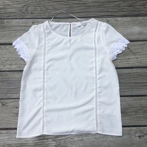 Lauren Conrad sheer white blouse